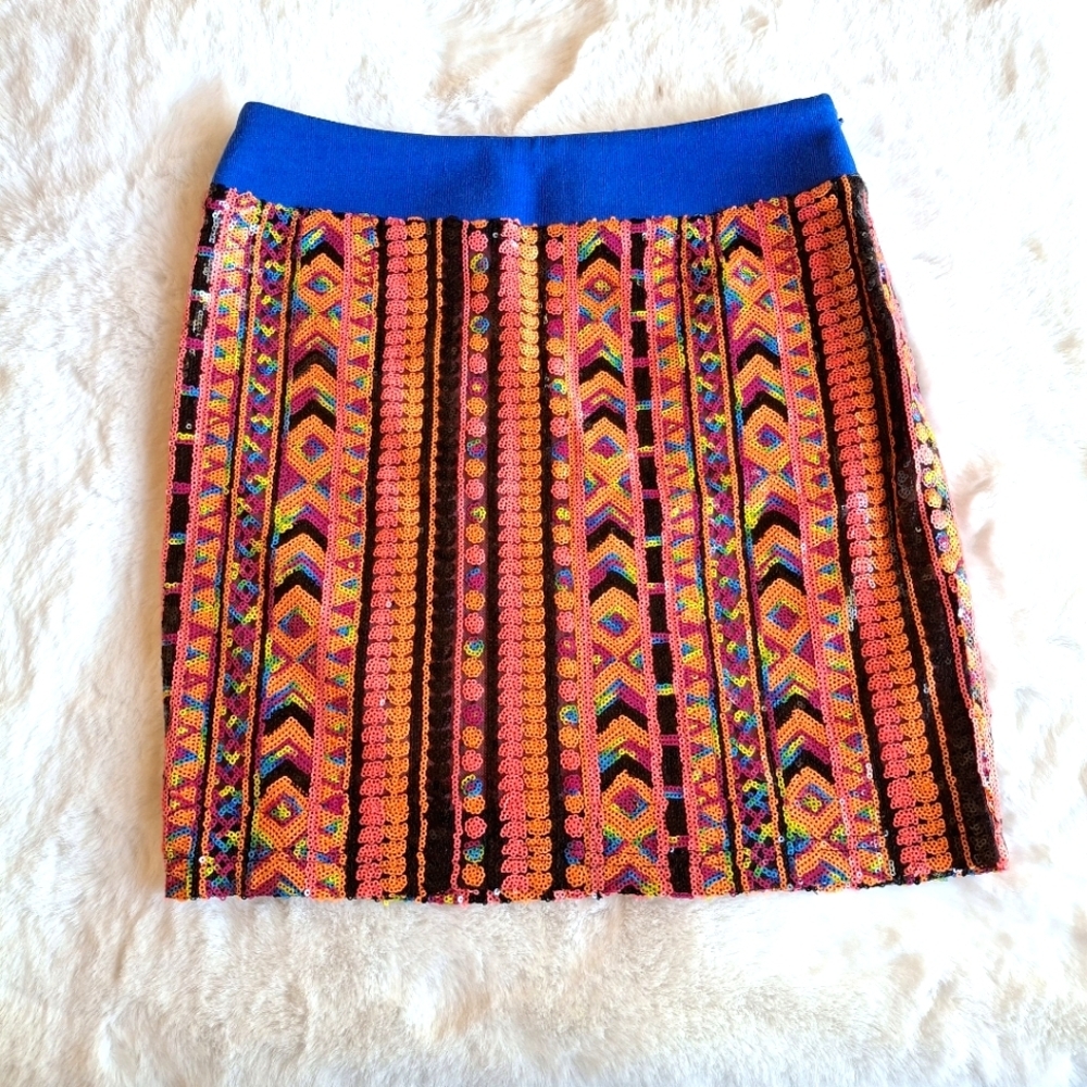 Festival Urban Outfitters I. Image Neon Sequined Skirt Small